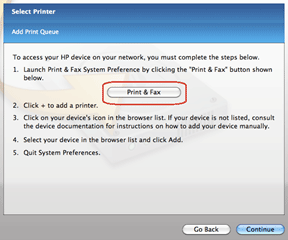 HP Installer, Fax Setup